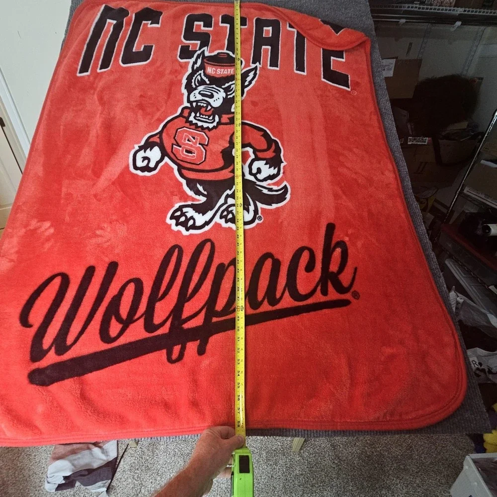NC State Wolfpack Blanket Throw One Size Red NCAA Football Northwest Company